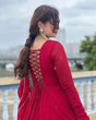 Load image into Gallery viewer, Maroon Sequence Embroidered Georgette Anarkali Suit with Dupatta ClothsVilla