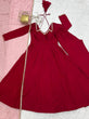Load image into Gallery viewer, Maroon Silk Chanderi Anarkali Set ClothsVilla