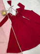 Load image into Gallery viewer, Maroon Silk Chanderi Anarkali Set ClothsVilla