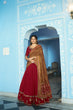 Load image into Gallery viewer, Maroon Silk Embroidered Lehenga Set ClothsVilla