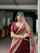Load image into Gallery viewer, Maroon Silk Embroidered Lehenga Set ClothsVilla