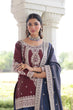 Load image into Gallery viewer, Maroon Silk Sharara Set with Matching Dupatta