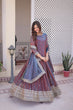 Load image into Gallery viewer, Mauve Chiffon Embroidered Top Lehenga Set Clothsvilla