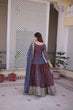 Load image into Gallery viewer, Mauve Chiffon Embroidered Top Lehenga Set Clothsvilla