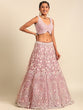 Load image into Gallery viewer, Mauve Net Multi Sequins with heavy Zarkan embroidery Semi-Stitched Lehenga choli &amp; Dupatta Clothsvilla