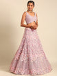 Load image into Gallery viewer, Mauve Net Multi Sequins with heavy Zarkan embroidery Semi-Stitched Lehenga choli &amp; Dupatta ClothsVilla