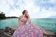 Load image into Gallery viewer, Mauve Net Sequins, Mirror and thread embroidery Semi-Stitched Lehenga choli &amp; Dupatta Clothsvilla