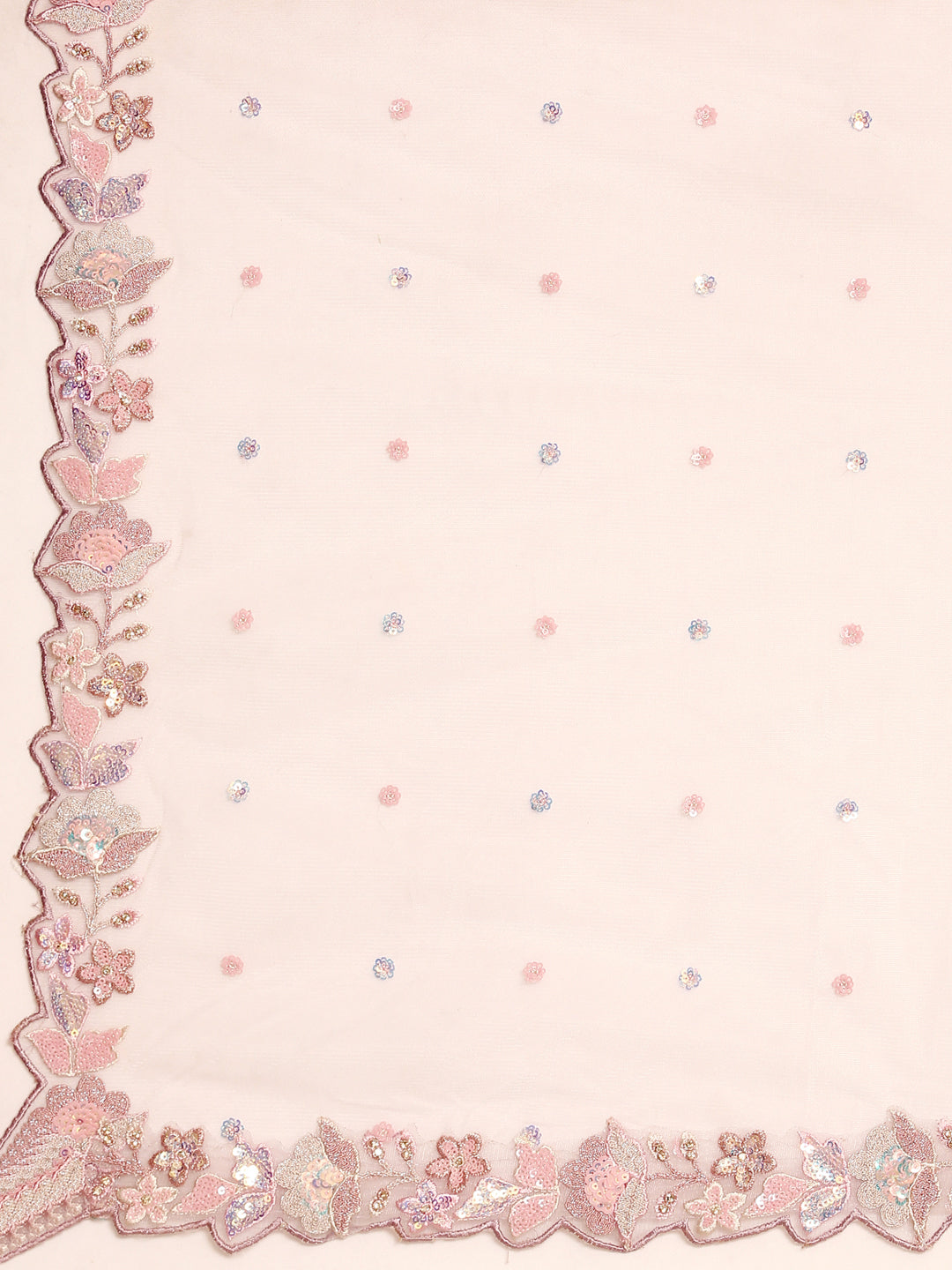 Mauve Net Sequins with heavy Zarkan embroidery Semi-Stitched Lehenga choli & Dupatta ClothsVilla