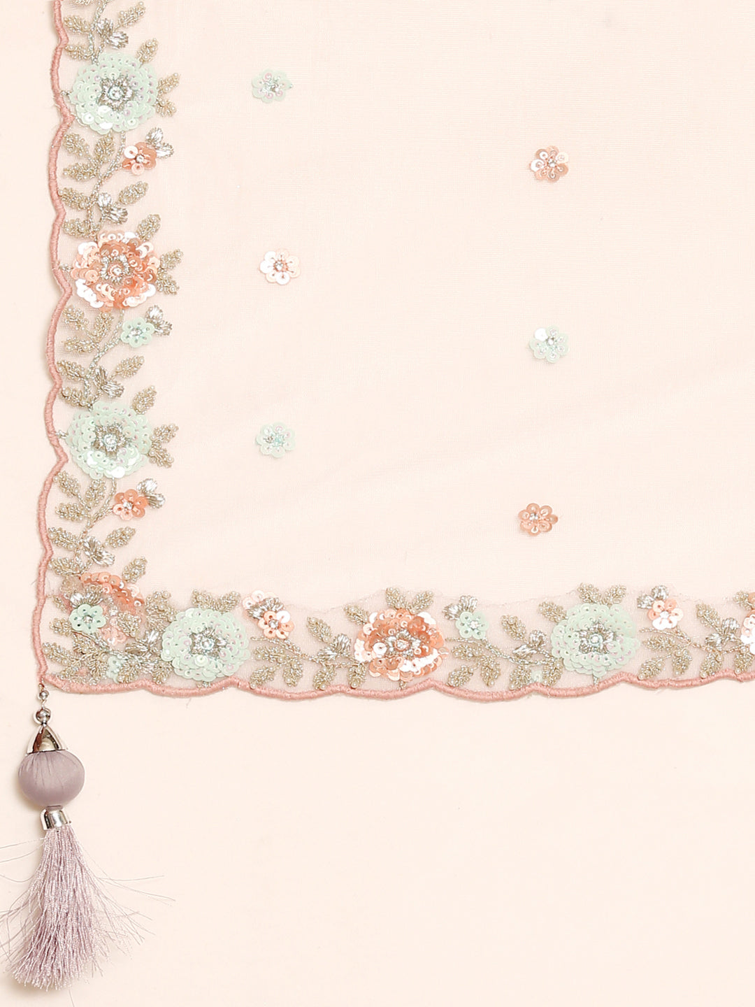 Mauve Net Sequins & Zarkan embroidery Semi-Stitched Lehenga choli & Dupatta ClothsVilla