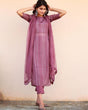 Load image into Gallery viewer, Mauve Pink Elegant High-Slit Kurta Set with Dupatta