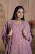 Load image into Gallery viewer, Mauve Premium Designer Readymade Top-Sharara-Dupatta Collection ClothsVilla