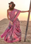 Mauve Purple Elegant Blended Linen Silk Saree – Breathable & Stylish for All Seasons Clothsvilla