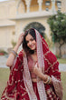 Load image into Gallery viewer, Maxican Red Embroidered Lehenga Choli ClothsVilla