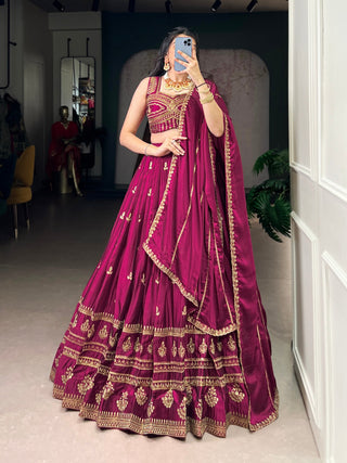 Meganta Sequins Embroidered Lehenga Set ClothsVilla