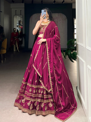 Meganta Sequins Embroidered Lehenga Set ClothsVilla