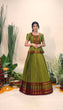 Load image into Gallery viewer, Mehendi Elegant Jacquard Silk Lehenga Set ClothsVilla
