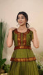 Load image into Gallery viewer, Mehendi Elegant Jacquard Silk Lehenga Set ClothsVilla
