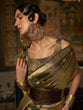 Load image into Gallery viewer, Mehendi Elegant Kanjivaram Kanchipuram Silk Saree Traditional Grace Clothsvilla