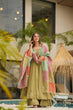 Load image into Gallery viewer, Mehendi Elevate your style stunning Flame Anarkali Suit