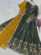 Load image into Gallery viewer, Mehendi Fendi Sequins Silk Gown ClothsVilla