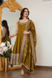 Load image into Gallery viewer, Mehendi Glamorous Silk Gown Set ClothsVilla