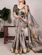 Load image into Gallery viewer, Mehendi Graceful Tussar Silk Printed Saree with Viscose Border ClothsVilla