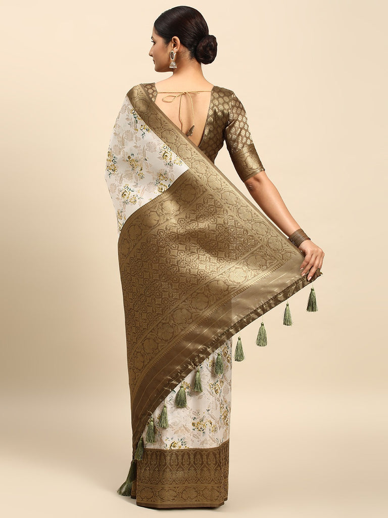 Mehendi Green Breathtaking Soft Silk Saree ClothsVilla