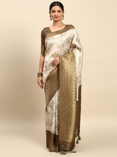 Mehendi Green Breathtaking Soft Silk Saree ClothsVilla