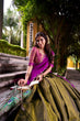 Load image into Gallery viewer, Mehendi Kanchipuram Zari Weaving Lehenga with Pink Embroidered Georgette Dupatta ClothsVilla