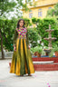 Mehendi Navratri Special Chinnon Pedding Lehenga Choli with Kutchi Gamthi Embroidery ClothsVilla