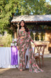 Load image into Gallery viewer, Mehendi Refined Beauty Weightless Marble Printed Saree with Pearl Lace Border Clothsvilla
