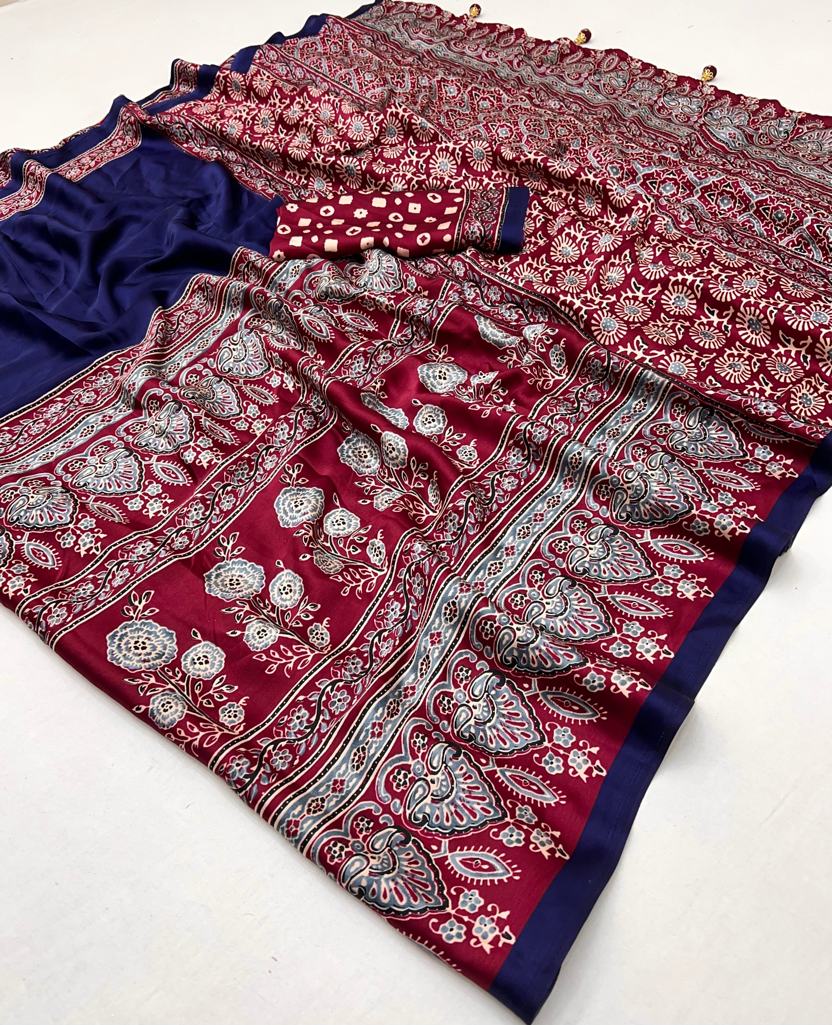 Meherika Elegant Semi Modal Saree for Wedding Functions ClothsVilla