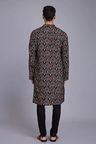 Designer Printed Black Color Kurta for Mens Wear Collection Clothsvilla