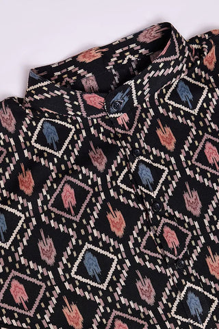 Designer Printed Black Color Kurta for Mens Wear Collection Clothsvilla