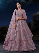 Load image into Gallery viewer, Mesmerize in Taupe Exquisite Semi-Stitched Lehenga Choli Set ClothsVilla