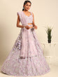 Load image into Gallery viewer, Mesmerizing Lavender Net Lehenga Choli Set with Zari &amp; Sequin Embroidery ClothsVilla