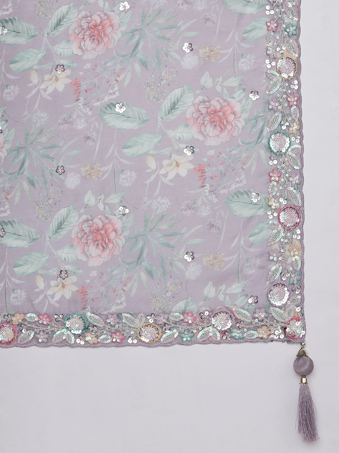 Mesmerizing Mauve Chiffon Lehenga: Sequins & Embroidery Elegance ClothsVilla