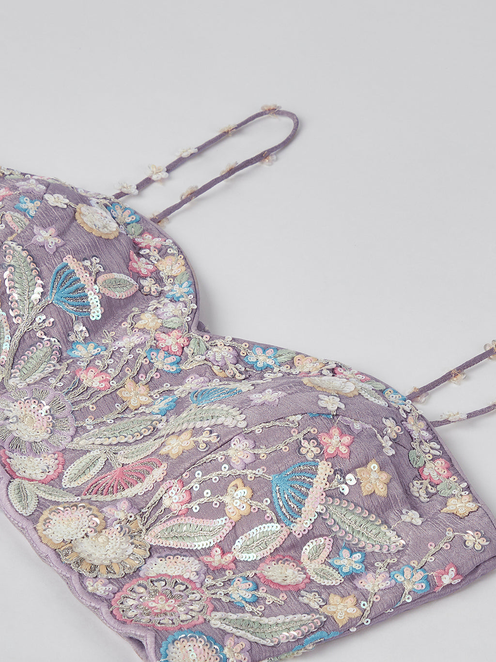 Mesmerizing Mauve Chiffon Lehenga: Sequins & Embroidery Elegance ClothsVilla