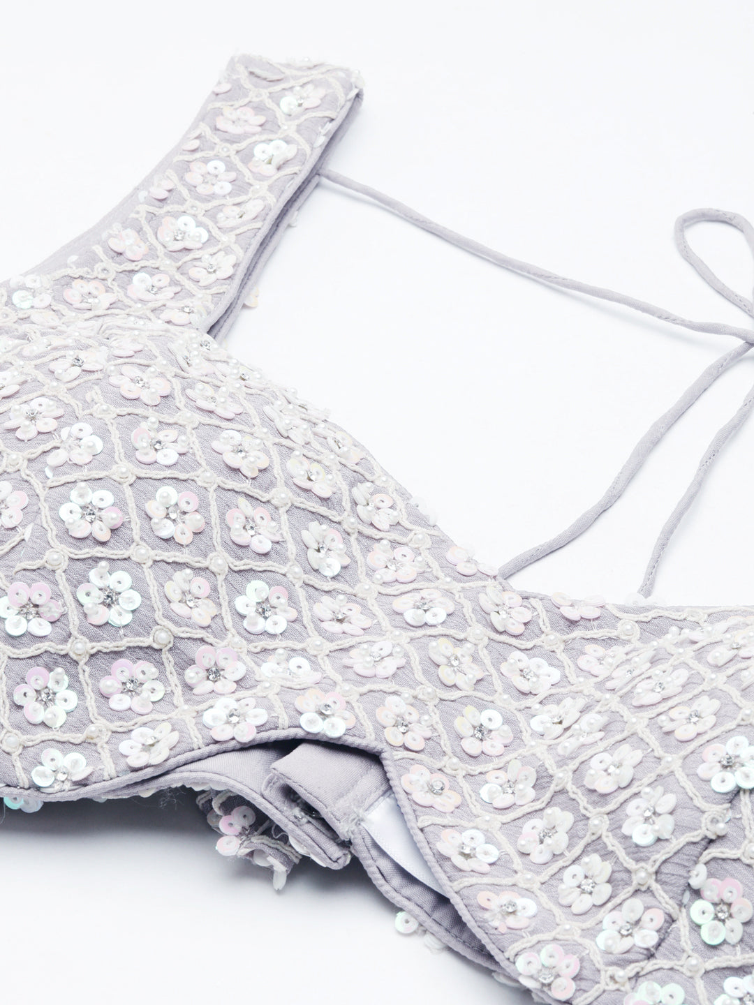 Mesmerizing Mauve Chinon Lehenga - Sequins & Zardozi Embroidery ClothsVilla