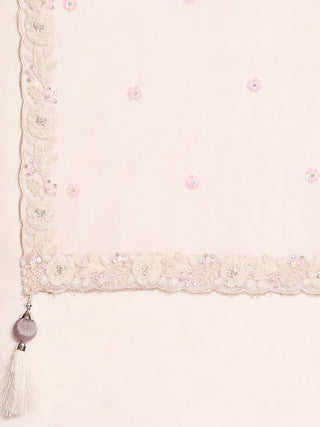 Mesmerizing Mauve Chinon Lehenga - Sequins & Zardozi Embroidery ClothsVilla
