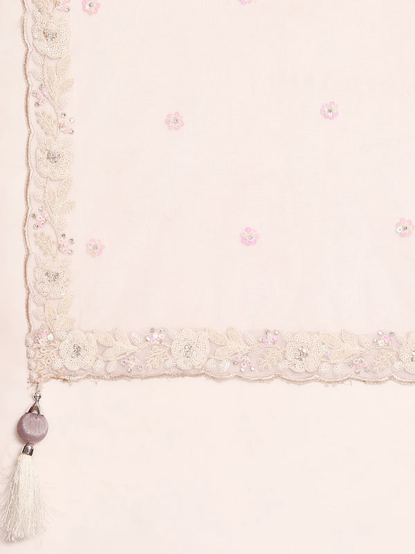 Mesmerizing Mauve Chinon Lehenga - Sequins & Zardozi Embroidery ClothsVilla