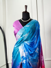 Load image into Gallery viewer, Mesmerizing Multicolor Digital Printed Satin Silk Saree with Foil Work - Wedding Elegance ClothsVilla