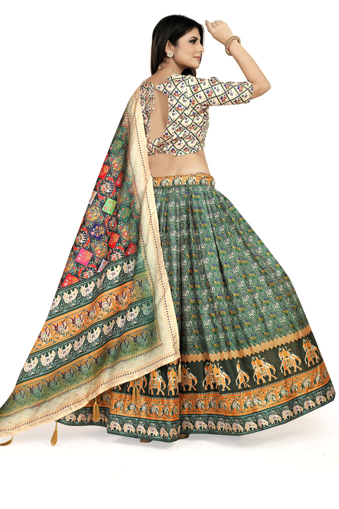 Mesmerizing Multicolor Dola Silk Lehenga Choli - Perfect for Navratri ClothsVilla