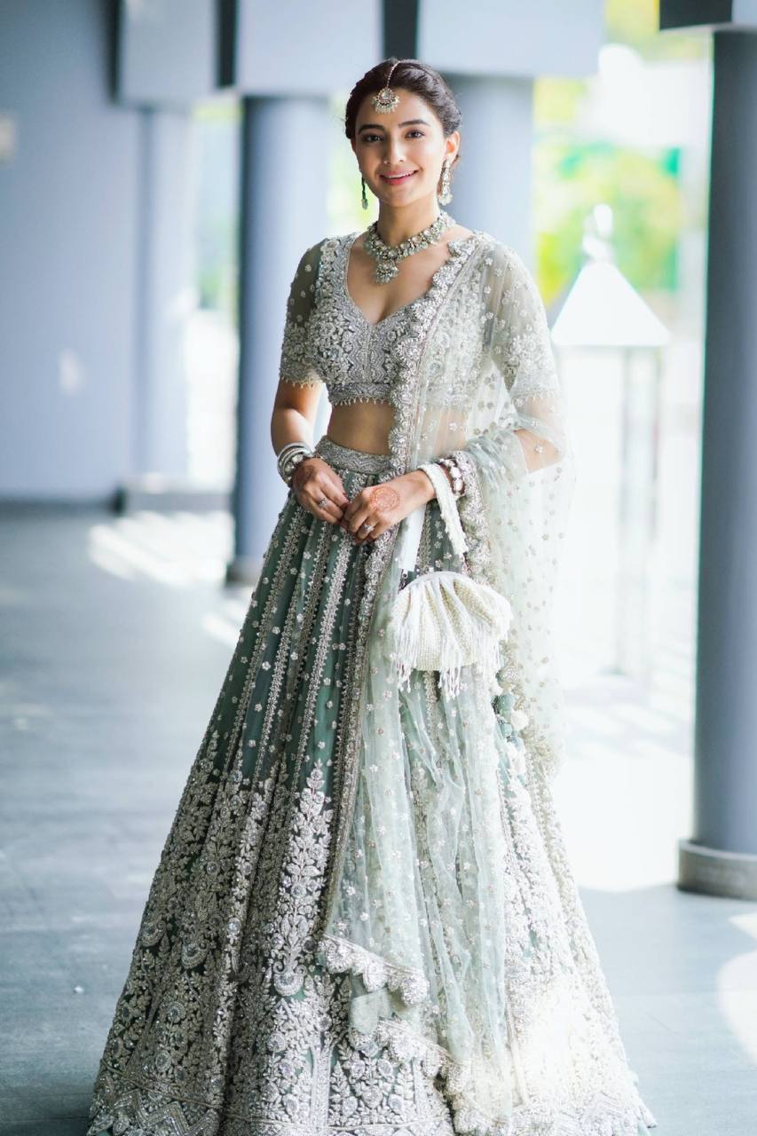 Milky Festive Must-Have Classic Indian Net Lehenga Set ClothsVilla Main image