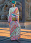Milky Jamawar Woven Organza Silk Saree – Traditional Elegance with Blouse Piece ClothsVilla
