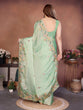 Load image into Gallery viewer, Mint Green Art Silk Saree with Sequins Work ClothsVilla