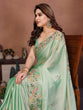 Load image into Gallery viewer, Mint Green Art Silk Saree with Sequins Work ClothsVilla