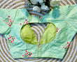 Load image into Gallery viewer, Mint Green Blooming Silk Blouse with Sequins and Tone-on-Tone Thread Work ClothsVilla