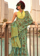 Load image into Gallery viewer, Mint Green Exquisite Blended Tissue Silk Saree with Blouse Piece ClothsVilla