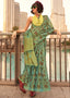 Mint Green Exquisite Blended Tissue Silk Saree with Blouse Piece ClothsVilla